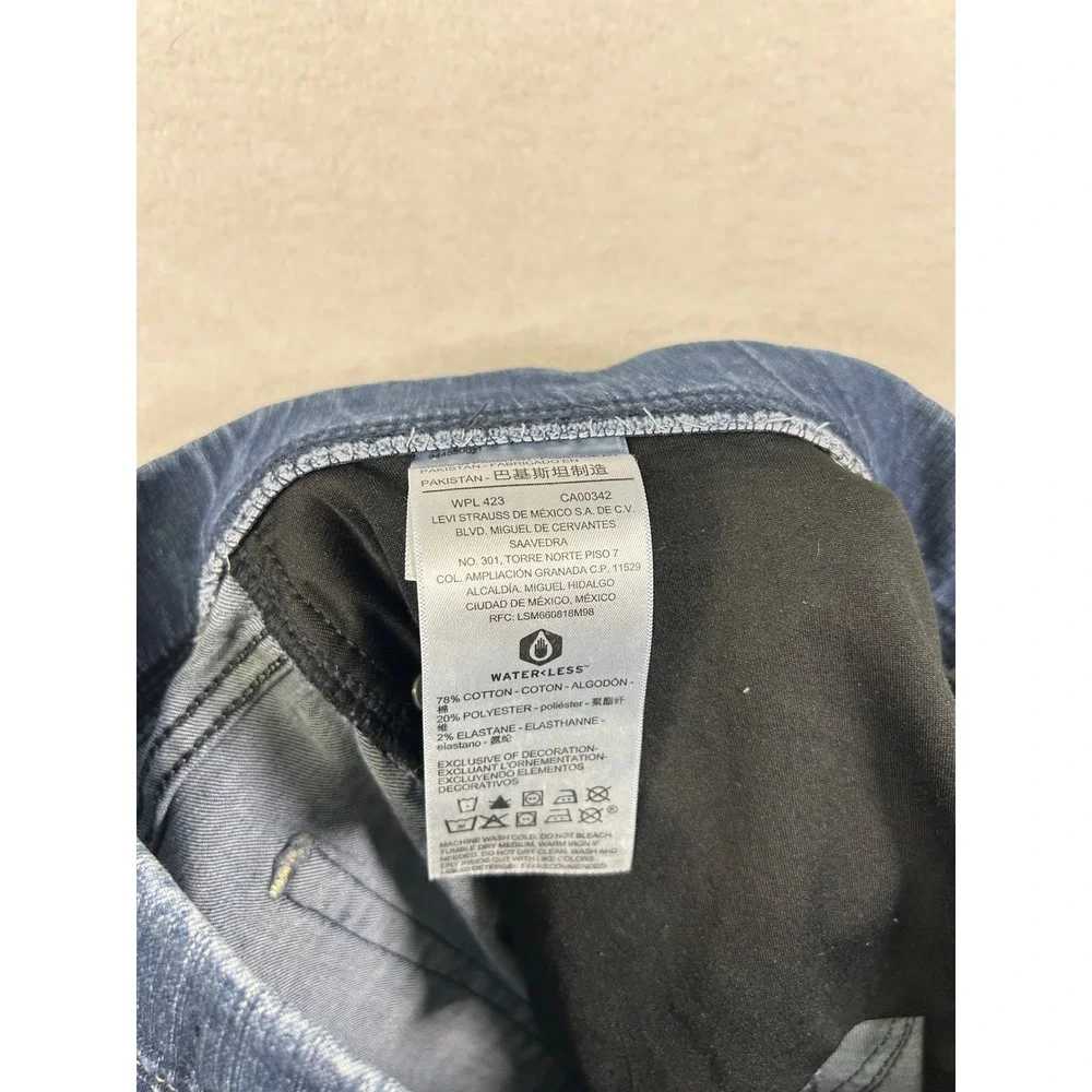 Levi Strauss Signature Gold Pull On Skinny Jeans Women Blue Wash Stretch 30/30‎